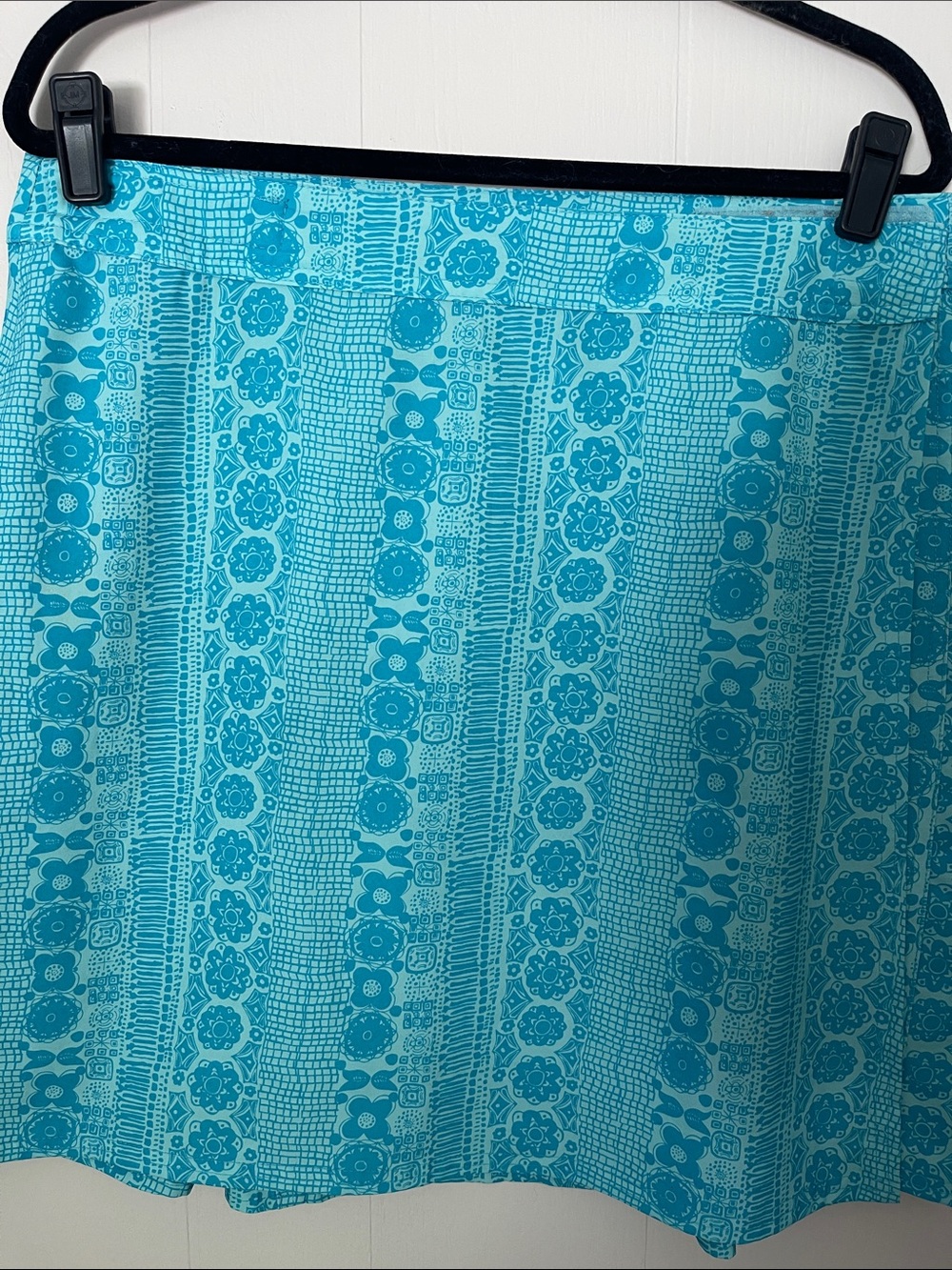 Ripskirt Hawaii aqua blue floral A-Line wrap Skirt